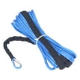 thumbnail image 3 of Winch Rope, Winch Recovery Cable Nylon 12 Strands Blue Heat Resistant With Black Cover For Jeeps Replacement For SmittyBilt For SUVs For Trucks, 3 of 8
