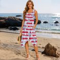 thumbnail image 4 of HELLHERO 1776 2026 Patriotic Pattern Sleeveless Sundress for Party Cocktail Party, Side Pockets Irregular Hem Asymmetric Hem Midi Dress, 4 of 8