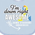 thumbnail image 4 of Inktastic Im Down Right Awesome Down Syndrome Awareness with Arrow Boys or Girls Baby Bib, 4 of 4