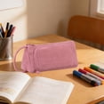 thumbnail image 4 of Lunxisen 1 Pcs Pencil Case Organizer Large Capacity Multi Compartment Zipper Pouch For Office Supplies Stationery Storage, 4 of 9