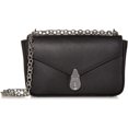 thumbnail image 3 of Calvin Klein Statement Series Lock Daytonna Leather Flap Convertible Shoulder Bag & Crossbody, Black/Silver, 3 of 3
