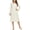 White, variant on ZQUUVOU Women's Cotton Nightgowns Casual Long Sleeve Lace Buttons Sleepdress Solid Color Breathable Fashion Sleepshirts White
