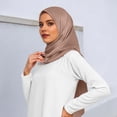 thumbnail image 2 of Elegant Satin Head Scarf Square Soft Hijab Wrap for Fashionable Hair Band Neck Cover, 2 of 5
