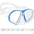 thumbnail image 1 of Kids Swim Goggles, Swim Mask with Nose Cover, Tempered Glass Snorkel Diving Mask for Youth Boys Girls Age 6-14, 1 of 4