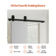 thumbnail image 2 of Bi-Folding Sliding Barn Door Hardware Track Kit 40" for Two 18" Doors, 2 of 6