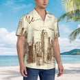 thumbnail image 6 of Uemuo New York Printed Regular Fit Short Sleeve Casual Hawaiian Shirt for Men,Aloha shirt,Tropical shirt,Floral print shirt,Vacation Beach shirt-XX-Large, 6 of 9
