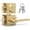 Satin Brass, variant on Mega Handles | Prime Door Lever and Deadbolt Combo | Matte Black