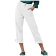 thumbnail image 1 of Womens Trousers Back Pants Elastic Waist Drawstring Pants Casual Pants Womens Fall Clothes Business Casual Casual Pants Set for plus Size Women Women Pants Casual Elastic Waist Dress Pants for Women, 1 of 8
