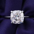 thumbnail image 2 of solitaire jewels 3CT Cushion Moissanite Solitaire Engagement Ring For Women, 14K Yellow Gold, 2 of 6