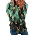 thumbnail image 3 of Fashion Deals Sale! RQYYD Women's Thin Pullover Loose Tops Casual Sweater Fashion Comfy Tie Dye Sweatshirts Long Sleeve Blouses Women Shirts (Green,M), 3 of 5
