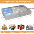 thumbnail image 6 of Under Bed Storage Containers 3 Pcs Large Blanket Clothes Storage Bag Long Flat Firm Sides Underbed Organization And Storage w/ 3 Handles and Lid For Comforter Toy Closet 31.1*15.7*6 inch Tall, 6 of 6