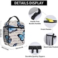 thumbnail image 6 of Blue Black Camouflage Lunch Bag for Women Men Reusable Insulated Lunch Box Portable Leakproof Thermal Lunch Tote Bags Lightweight Lunchbox with Side Pocket for Adult Office Work Picnic Hiking, 6 of 6