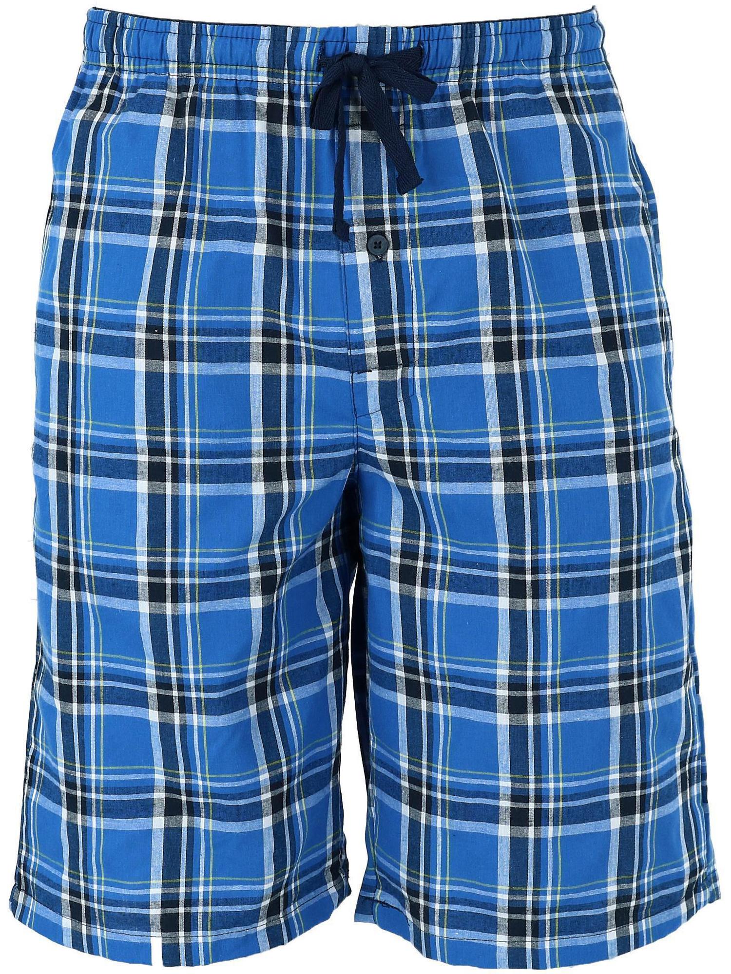 Hanes Cotton Madras Drawstring Sleep Pajama Shorts (Men)