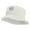 White, variant on Scary Crescent Moon Embroidered Bucket Hat - Charcoal OSFM