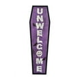 thumbnail image 2 of National Tree Company Halloween Porch Sign, Purple,  Unwelcome, Coffin, Bats, Wooden, 39 Inches, 2 of 4