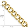thumbnail image 5 of 14K Yellow Gold 6.5mm Semi-Solid Curb Chain (24 X 6.5) bc109-24, 5 of 5
