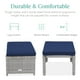thumbnail image 3 of Conjunto de 2 Otomanos de Mimbre Best Choice Products Gris/Azul Marino, 3 of 8