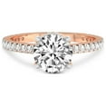 thumbnail image 3 of 5 Carat IGI Certified Round Shape Lab Grown Diamond Engagement Ring | 14K Rose Gold |Myra Secret Halo Diamond Ring | FG-VS1-VS2 Quality Friendly Diamonds, 3 of 4