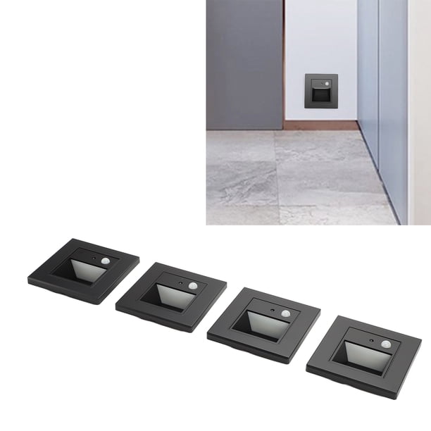 Luces de Paso Con Sensor de Movento, Instalaciónón Integrada, Luz Nocturna de Dormitorio Con Luz Blanca Cálida de Inducción Inteligente, Para Dormitorio de Pasillo de Escalera