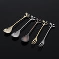 thumbnail image 4 of Wdftyju Forma de hoja Oro Plata Café Cuchara Tenedor Cocina Comedor Bar Cubiertos Wdftyju 1kz4uq1ey0cg8yv5D05, 4 of 6