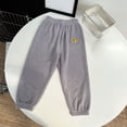 thumbnail image 2 of Byoo Tween Girls Pants Solid Color Wide Leg Straight Fit Joggers Pants with Elastic Soft Warm Trousers,Light Gray, 2 of 3