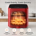 thumbnail image 3 of CONCETTA 3QT Air Fryer, 4-in-1 Air Fry, Roast, Reheat & Dehydrate, Nonstick Basket & Crisper Plate, Red, 3 of 8