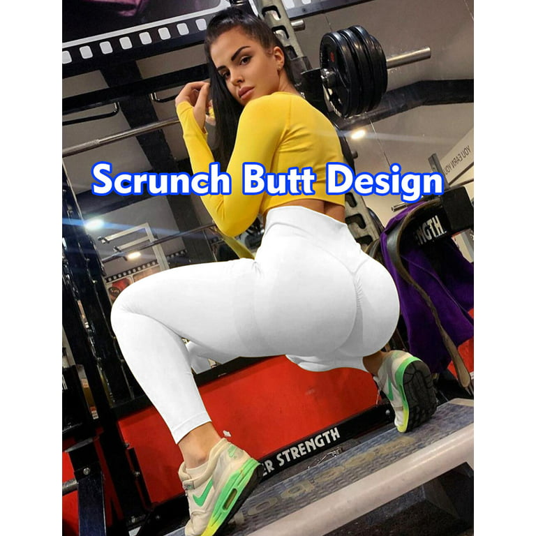  Strength Womens Scrunch Booty Lifting Workout Leggings  Seamless High Waisted Butt Yoga Pants Slimming Tights