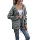 thumbnail image 4 of Sonducket Chubasquero ligero para mujer, impermeable, con capucha, cortavientos para exteriores, plegable, para senderismo, Camping, trajes para mujer Prendas para la parte del cuerpo Gris claro S, 4 of 6