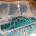 thumbnail image 6 of Giaone Lightweight Aluminum Geometry Tools Set 4Pcs Student Ruler Safety Rounded Edges, 6 of 14