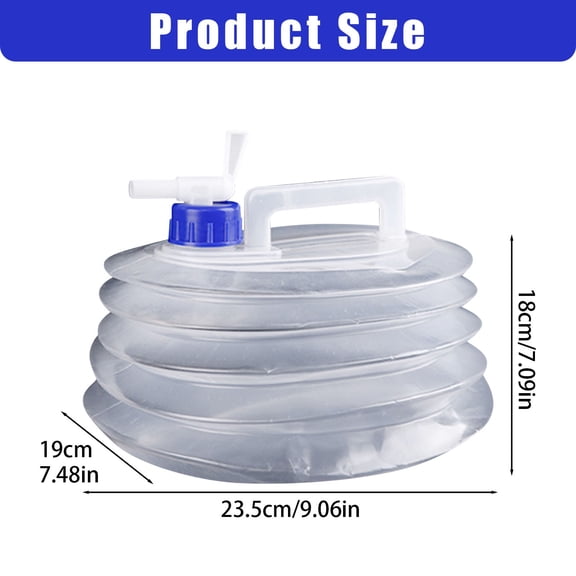 Xyadri Water Container With Spigot Portable Foldable Water Jug Large Capacity Collapsible Water Storage Bucket For Camping RV Road Trip Picnic Outdoor Storage Container