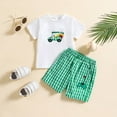 thumbnail image 2 of Boys Clothes Toddler Little Boy Outfit Kids Summer Cotton Stretch Printed Short Sleeved Running Suit 0 3 6 12 18 24 Months T-shirt Tops Shorts 2PCS Set Outfits, 2 of 7