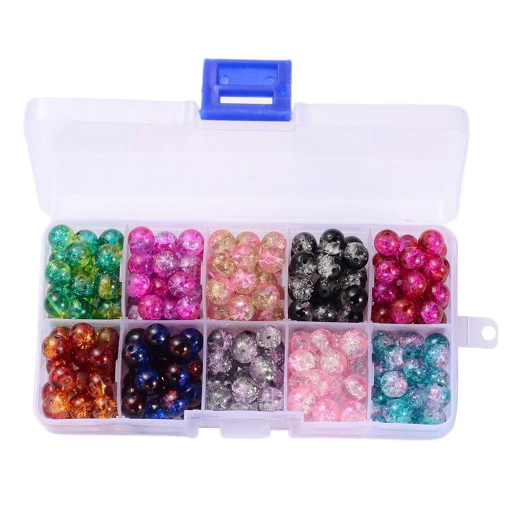 Xeahung 150 Pcs Acrylic Rainbow Beads for Jewelry Making Round Loose Beads Charms Marble Beads for Bracelets Earring Necklace Rings Adults Beading