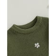 thumbnail image 6 of Musuos Infant Baby Girl Knitting Jumpsuit 3 6 9 12 24M Flower Embroidery Long Sleeve Round Neck Romper for Fall Winter, 6 of 9