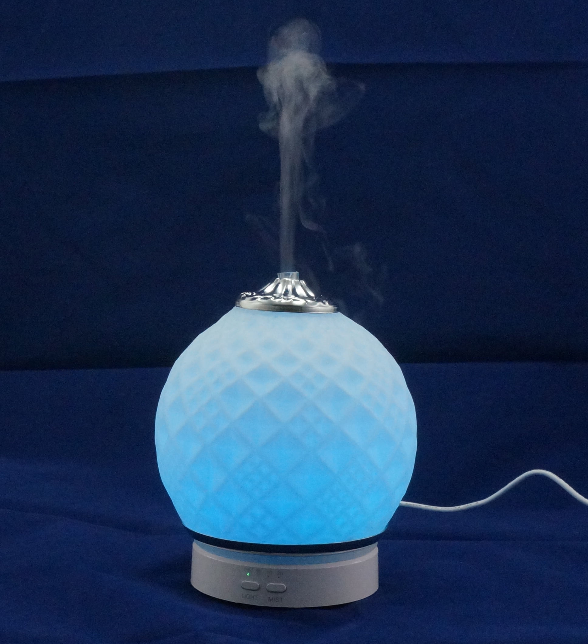 K-Cliffs Essential Oil Diffuser Ultrasonic , Stress Relaxing Humidifier 7 Colors Changing Adjustable Mist Mode Safe Waterless Auto Shut off Office Home Yoga Spa White