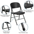 thumbnail image 6 of Emma + Oliver 2 Pack 330 lb. Capacity Black Plastic Folding Chair with Charcoal Frame, 6 of 14