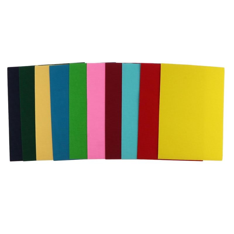 10x Multicolor Corrugated Paper Crafts Decorations Cardboard Regular