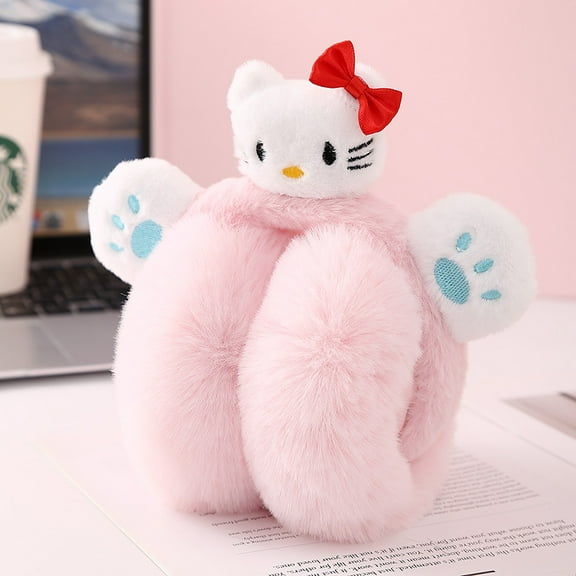 Winter Ear Muffs Warm Cute Cartoon Plush Ear Covers Cat Paw Ear Muffs Thickened Ear Muffs