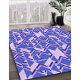 thumbnail image 3 of Ahgly Company Machine Washable Indoor Rectangle Transitional Bright Lilac Purple Area Rugs, 4' x 6', 3 of 7