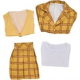 thumbnail image 6 of Yellow Plaid Jacket Skirts Set Schoolgirls Outfit for Adult Women, 6 of 7