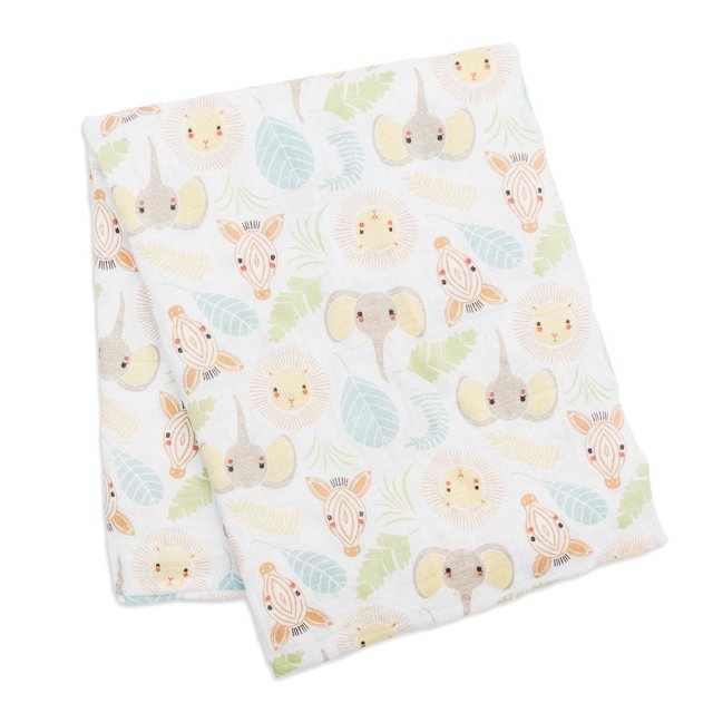 Lulujo - Baby Muslin Cotton Swaddle Blanket, Nursing/Stroller Cover