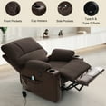TEKAMON Power Recliner Chairs with Heat and Massage Zero Gravity Wall