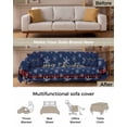 thumbnail image 3 of Navy Blue Snowflake Christmas Sofa Couch Covers for Dogs, Washable Sofa Throw Cover Single Slipcovers for Armchair with Tassels, Xmas Red Plaid Couch Protector Towel Blanket M 71''x91'', 3 of 8