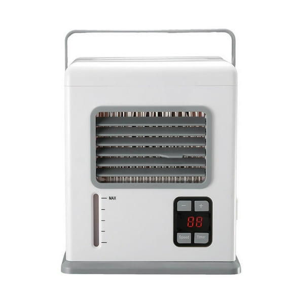 LACKUST Evaporative Cooler with Timer - 2-Speed USB/AC Conditioner,Portable Air Conditioners Fan,Small Portable Room Air Conditioner Coolers for Room Living Room,White