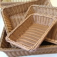 thumbnail image 3 of Cesta de Almacenamiento Hecha A Mano, Organización de Ratán Rectangular, Soporte para Pan, Contenedor de Comida para Aperitivos y Frutas, M, 3 of 5