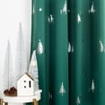 thumbnail image 4 of Quality Home Silver Snowflake Holiday & Silver Winter Wonderland Holiday Blackout Curtains-Deer 84", 4 of 5