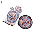 thumbnail image 1 of CNKOO 2Pcs Printed Heat Insulated Glove Mitten with Pot Pad Mat Kitchen Baking Tools, 1 of 10