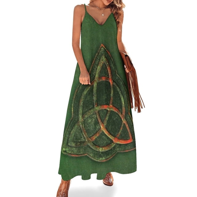 Nuevo Libro de las Sombras - Vestido sin mangas con diseño de Triquetra encantada ropa mujer verano Falda de verano para mujer Vestido de mujer