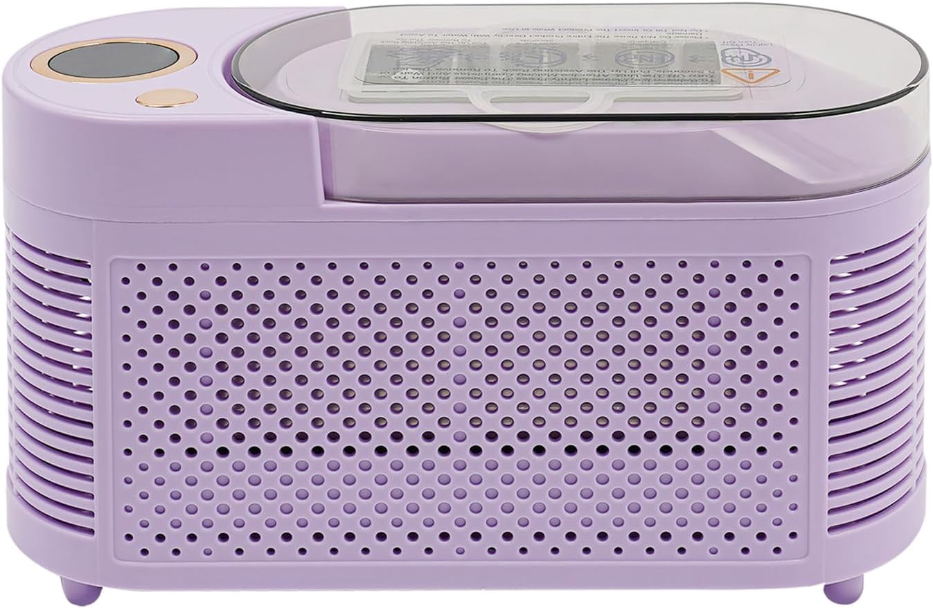 Portable Ice Maker Machine, Mini Cube Maker, Dual Power Fast Ice Making, 12V Car Compatibility, 8 Ice Cubes in 10 Minutes for Home, Office, Camping, Travel Use (Purple)