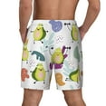 thumbnail image 4 of Fotbe Orange Green Avocado Men’s Swim Trunks Quick Dry Swim Shorts Board Shorts with Mesh Lining-Large, 4 of 9