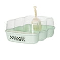 thumbnail image 2 of Runquan Cat Litter Box with High Side Durable Semi Enclosed Litter Box for Small Pet Green, 2 of 8